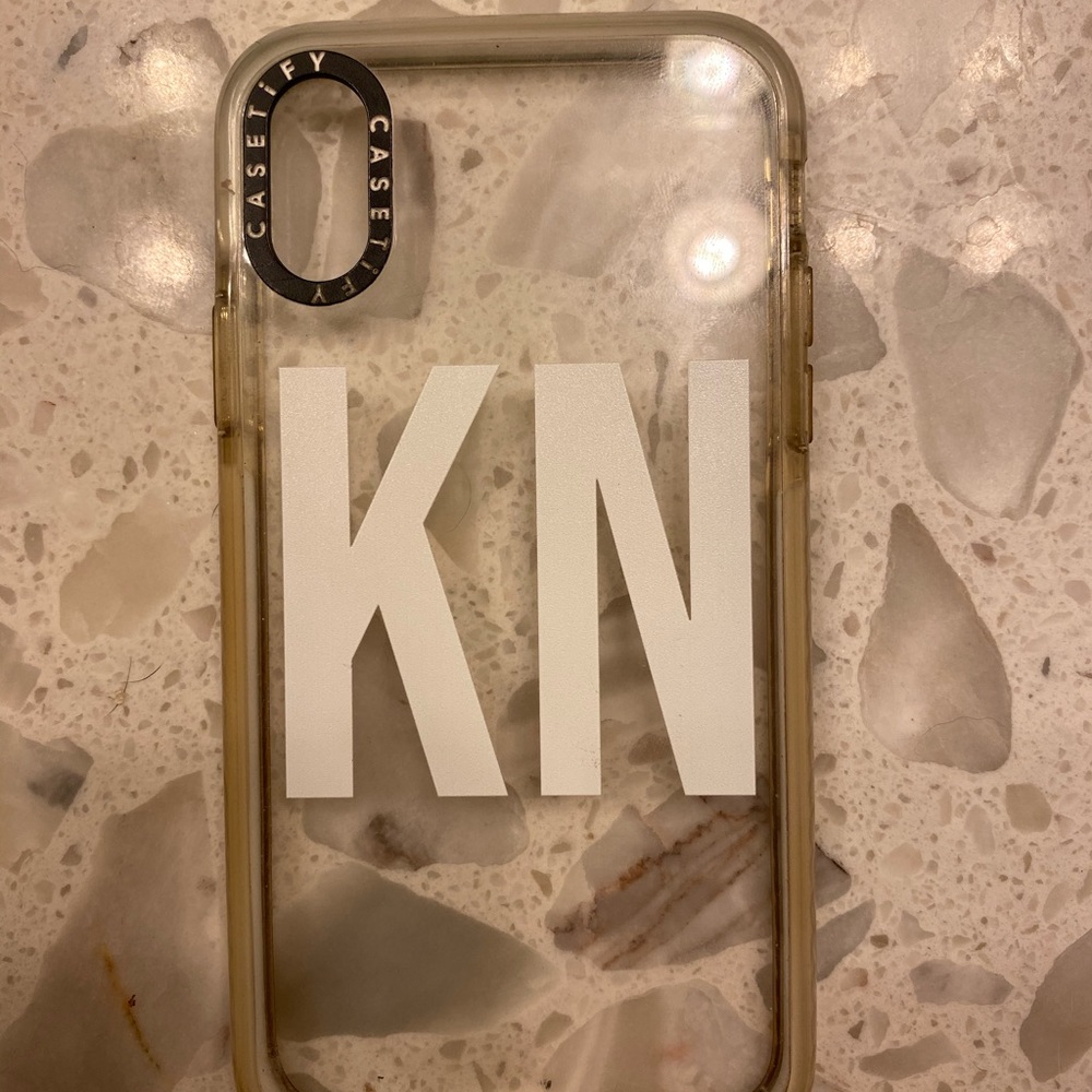 Casetify custom phone case. Initials KN